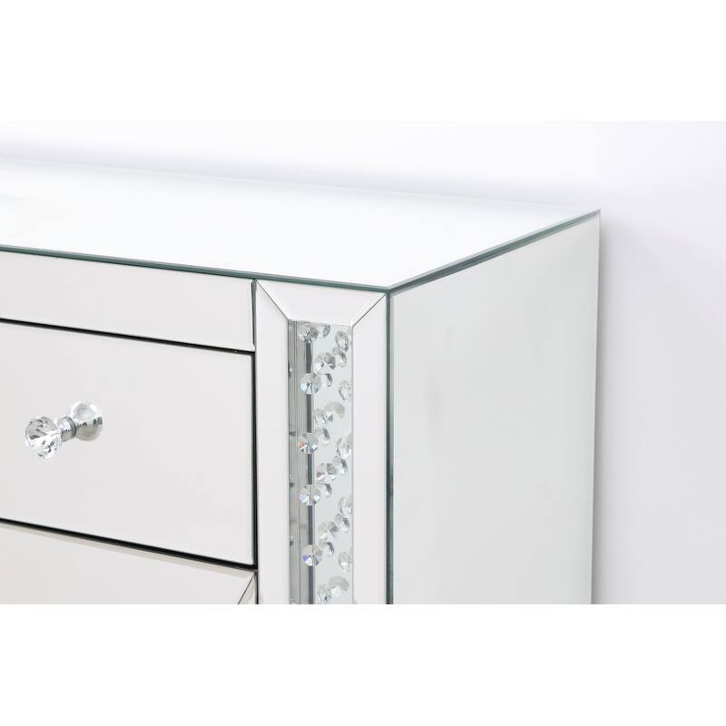 60 in clear crystal mirrored credenza