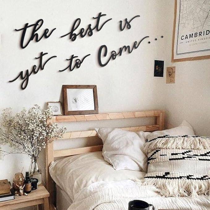 The Best Is Yet To Come Wall Art, Inspirational Metal Wall Decor