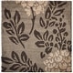 preview thumbnail 33 of 41, SAFAVIEH Florida Shag Seeta Floral Area 1.2-inch Thick Rug 6'7" Square - Smoke/Dark Brown - Square