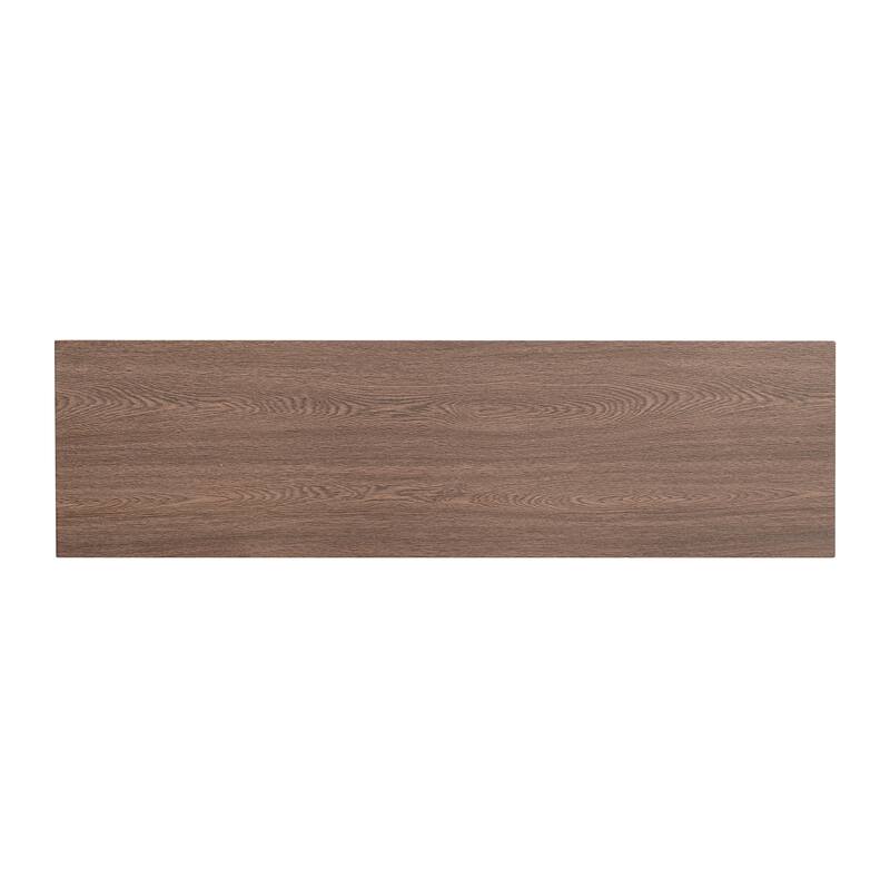 48" Rustic Console Table with Three Shelfs and Half-moon Base for Entryway or Living Room