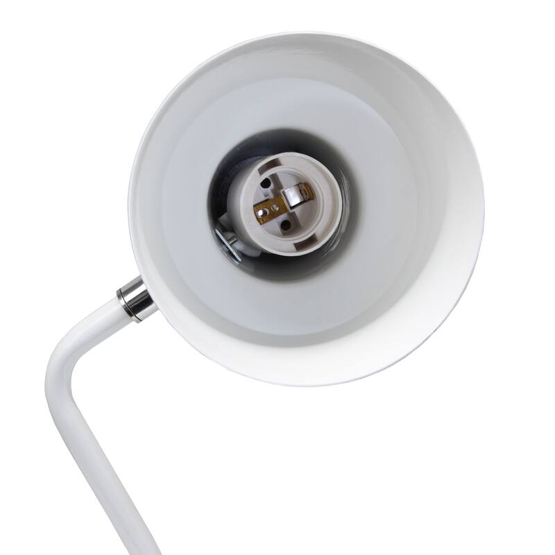 Metal Gooseneck Desk Lamp Adjustable Task Light for Home Office - 7.80 x 5.20 x 15.20 in. (L x W x H)