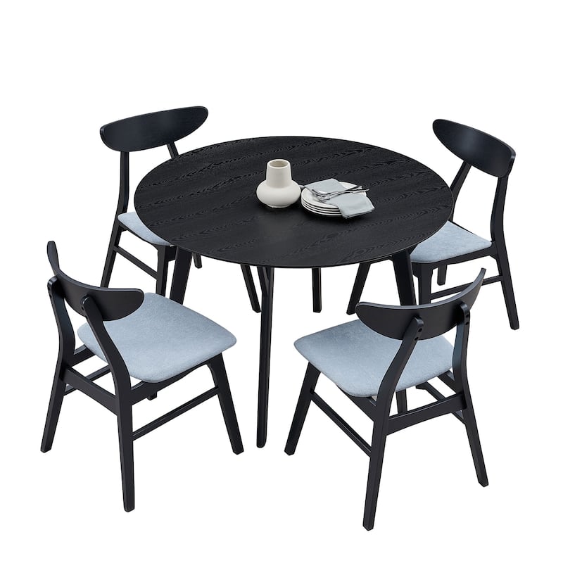 42.01" Modern Round Dining Table, Wooden Table Seats 4, Suitable for Apartment, Living Room, Dining Room, and Patio