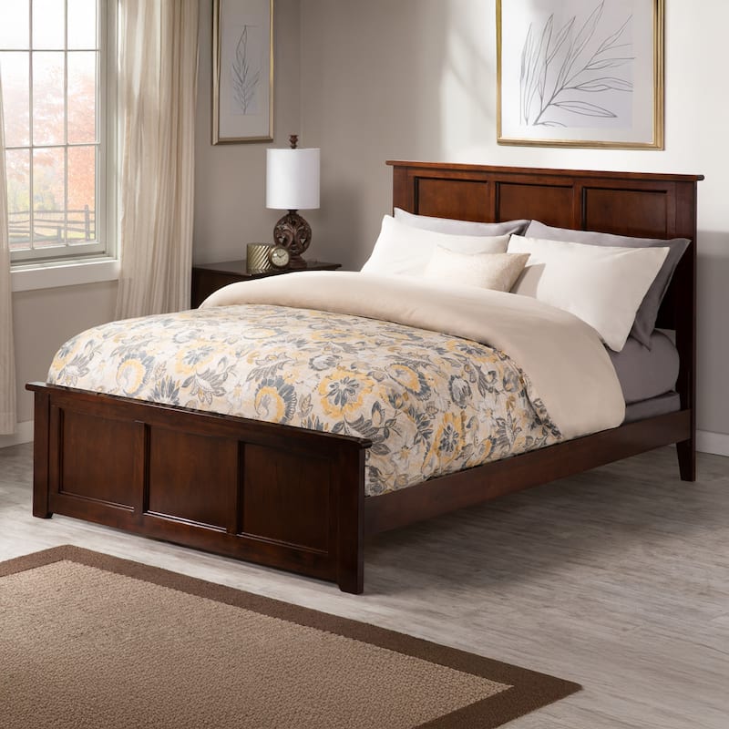 AFI, Madison Foundation Bed with Matching Footboard - Walnut - King