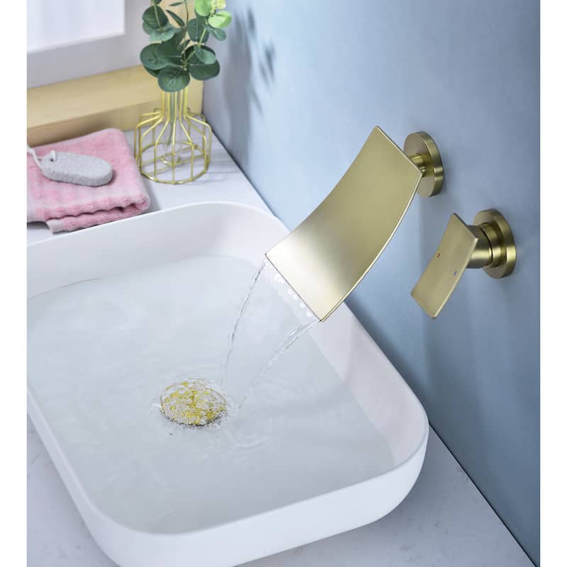 Wall Mount Widespread Bathroom Faucet