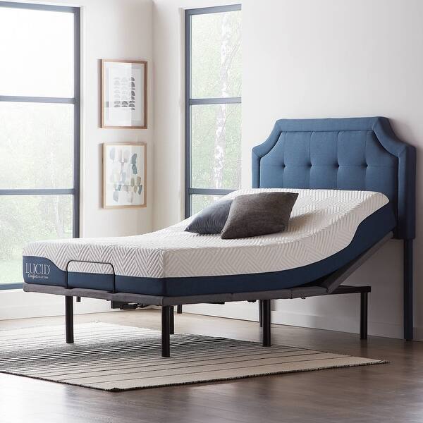 Lucid Comfort Collection Deluxe Adjustable Bed Base On Sale Overstock 20616610