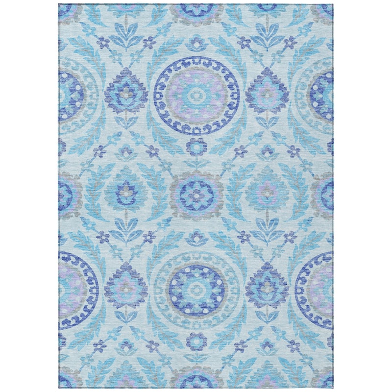 HomeRoots Floral Transitional Rectangle Outdoor Rug