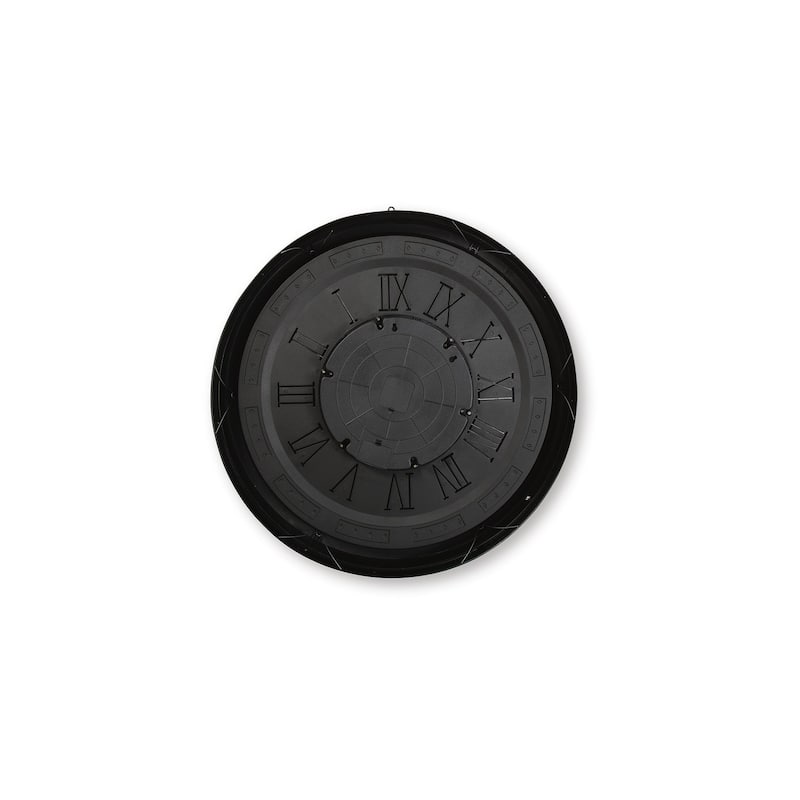 Signature Design by Ashley Dairton Black/Gold Finish Wall Clock - 32" W x 4" D x 32" H