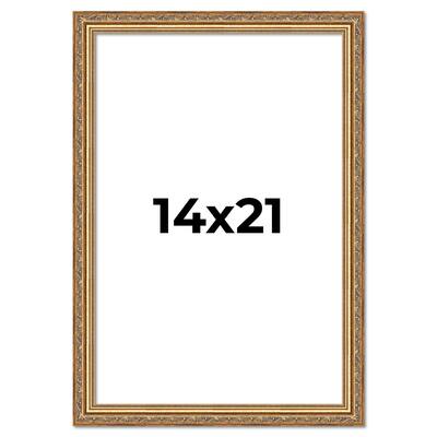 14x21 Frame Red Solid Wood Picture Frame Width 1.75 Inches | Interior Frame Depth 1 13/16 Inches