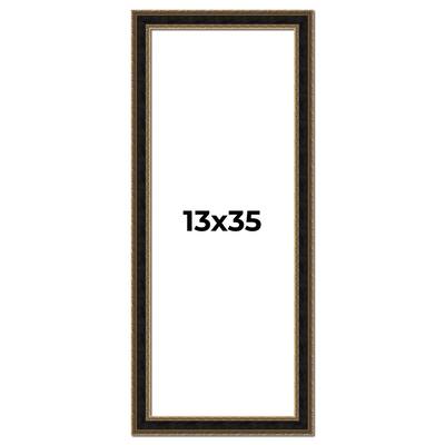 13x35 Frame Gold Antique Vintage Sold Wood Picture Frame | 1.75 Inch
