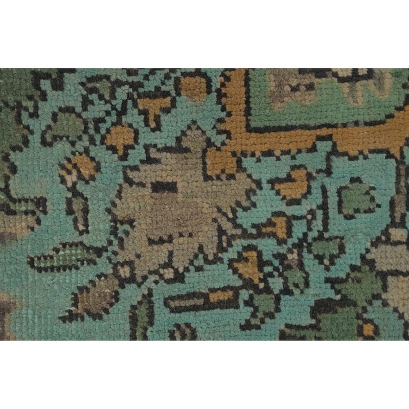 Hand Knotted Oriental 100% Wool Carpet Traditional Floral Beige & Ivories Tabriz Area Rug - 9' 7'' X 6' 8''