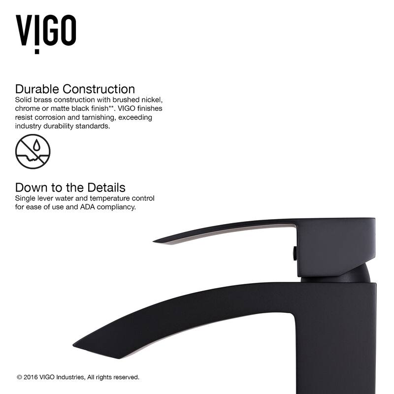 VIGO Satro 7" H Single Handle Single Hole Bathroom Faucet