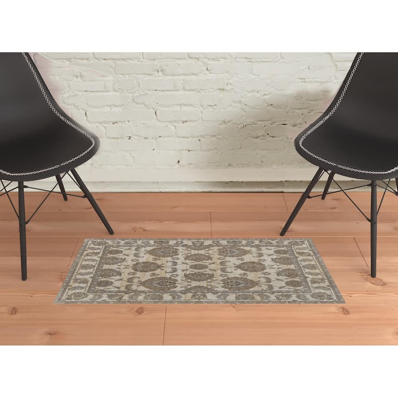 Sidaw Power Loomed Area Rug By HomeRoots - 2' x 3'