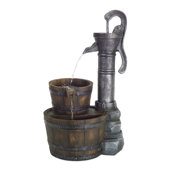 Water Pouring Pump Fountain 28.5” - N/A