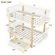 preview thumbnail 4 of 8, Modern Twin over Twin Size Wooden Bunk Bed with Fence Guardrail and Drawer for Kids/Teens/Adults Bedroom