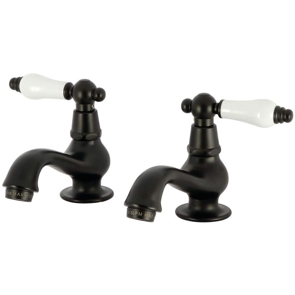 Kingston Brass Heritage Basin Faucet with Porcelain Lever Handles