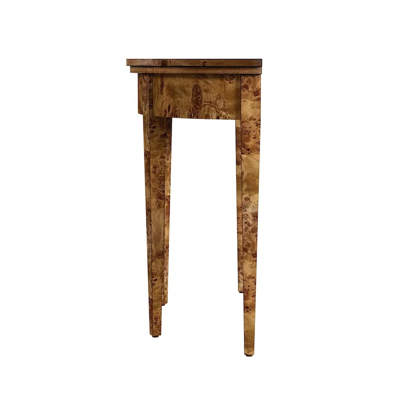 Hampton Demilune Burl 36" Console Table
