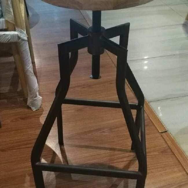 Meck Adjustable Stool (Base Only) (set of 2) - Adjustable - Black - Set of 2