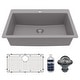 preview thumbnail 35 of 59, Karran QT-812 Top Mount 33 in. Large Single Bowl Quartz Kitchen Sink Kit