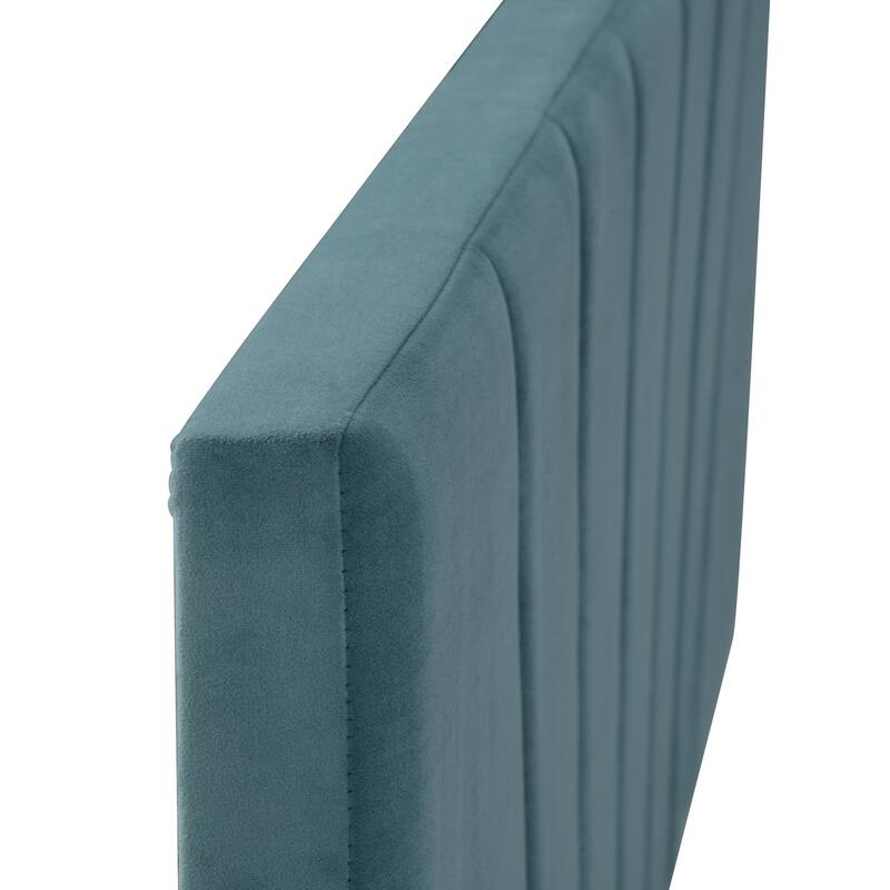 Storage Bed Velvet Upholstered Platform Bed with a Big Drawer