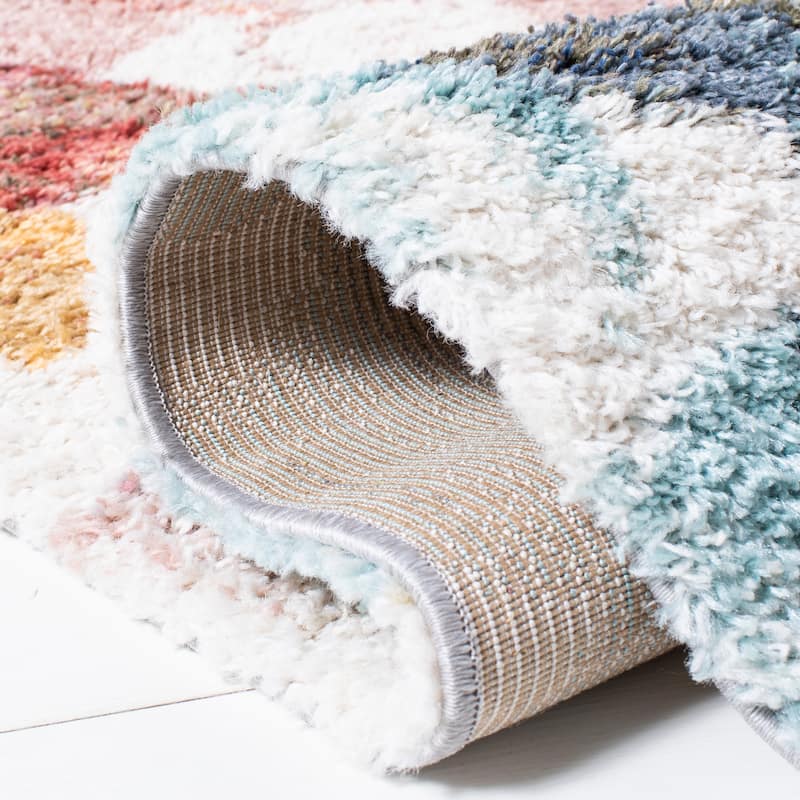 SAFAVIEH Calista Shag Sanie Abstract 1-inch Thick Rug