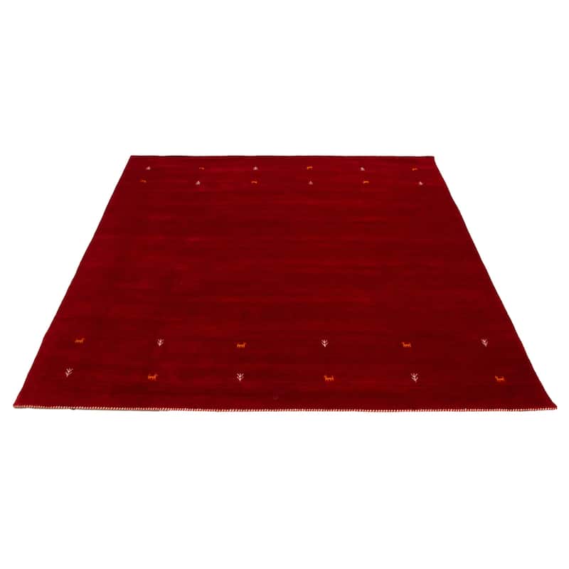 Kashkuli Gabbeh Red Rug 8'1" x 8'2" - 8'1 x 8'2