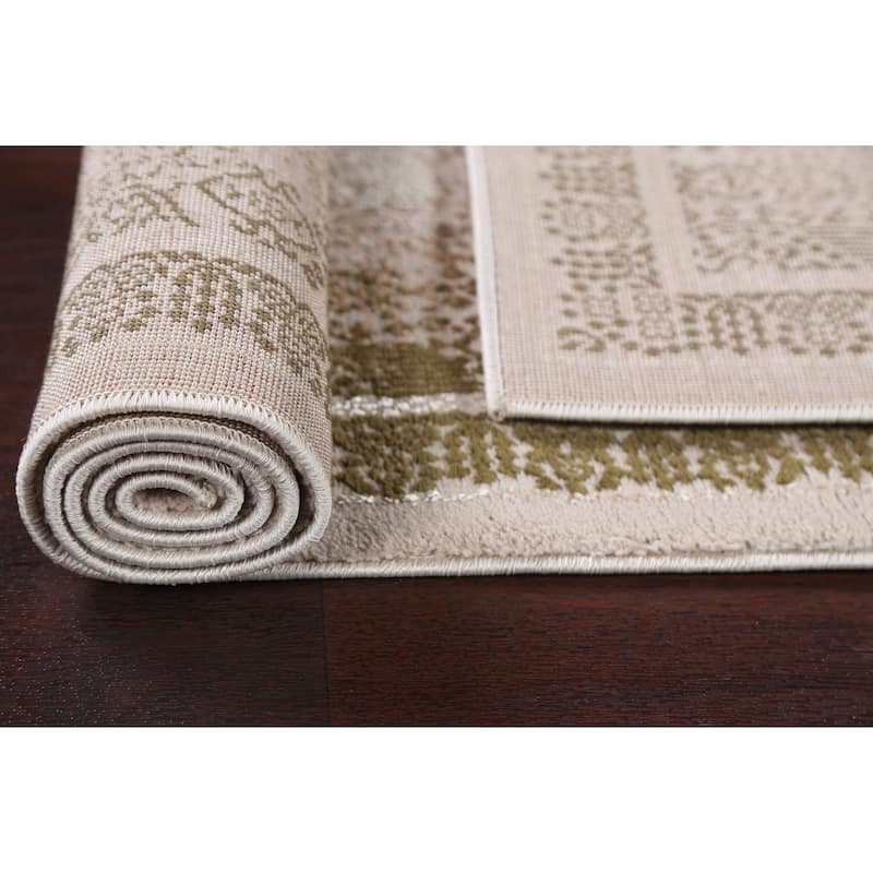 Turkish Geometric Damask Transitional Oriental Rug Home Decor Carpet