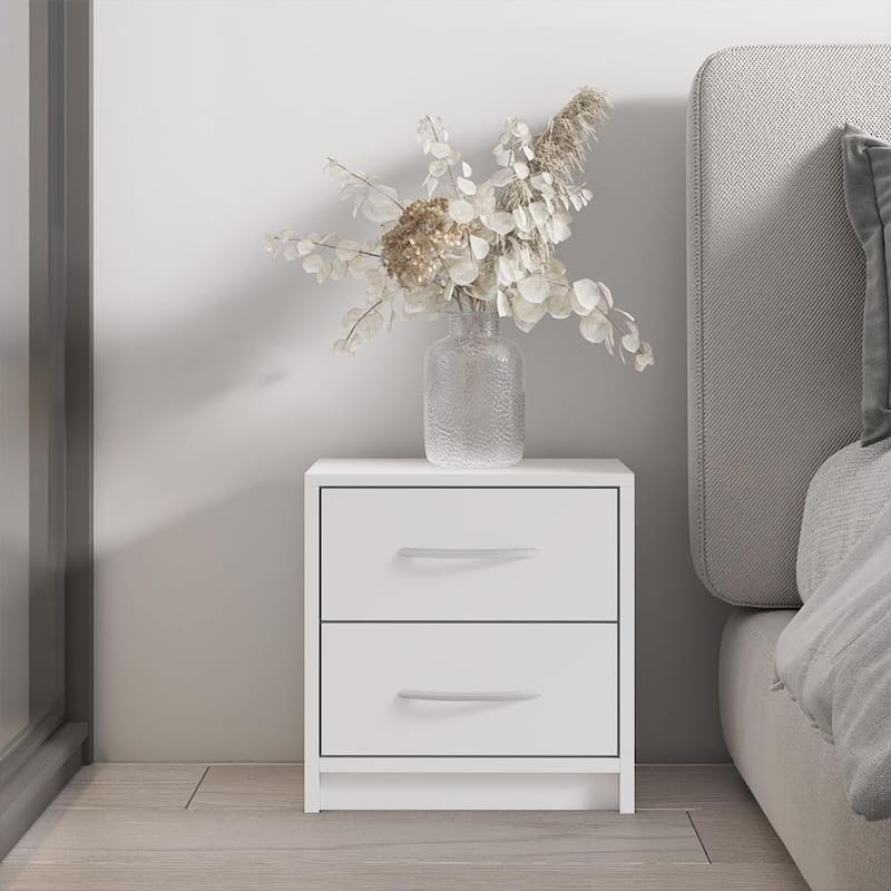 Polo 2D Nightstand - White