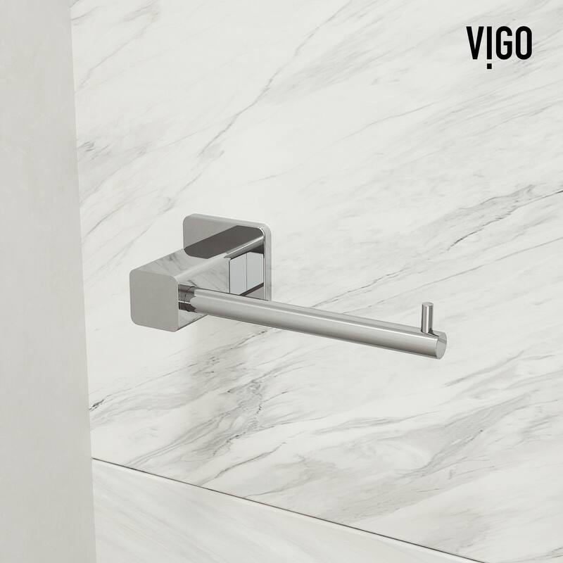 VIGO Meridian 4-Piece Bathroom Hardware Accessory Set with 24 in. Towel Bar, Toilet Paper Holder, Hand Towel Holder, Hook