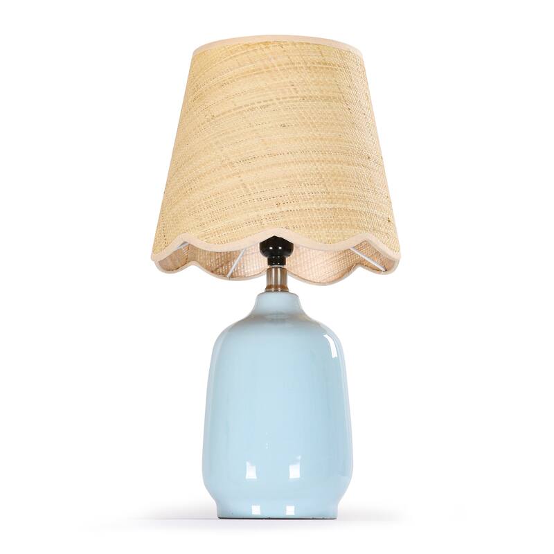 18.9" Ceramic LED Table Lamp, Living Room Lamps For End Tables