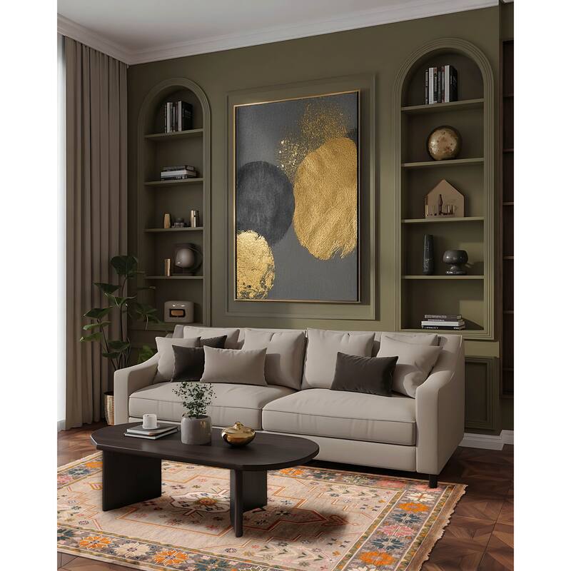 ECARPETGALLERY Hand-knotted Modern Oushak Light Grey Wool Rug - 7'11 x 9'10