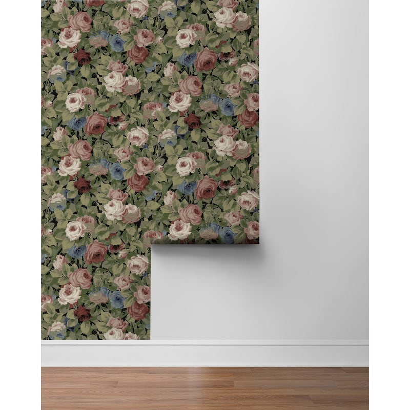 NextWall Rose Garden Peel and Stick Wallpaper
