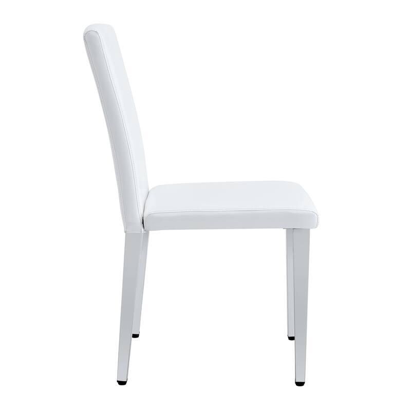 Modern Set of 4 Dining Chair with Metal Legs Kitchen Chair Side Chair Armless Chair for Dining Room