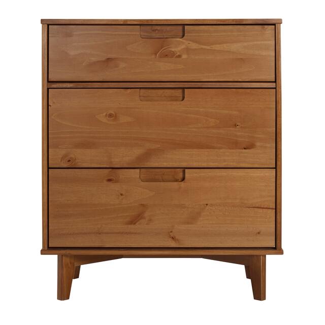 Middlebrook Mid-Century Solid Pine 3-Drawer Storage Chest