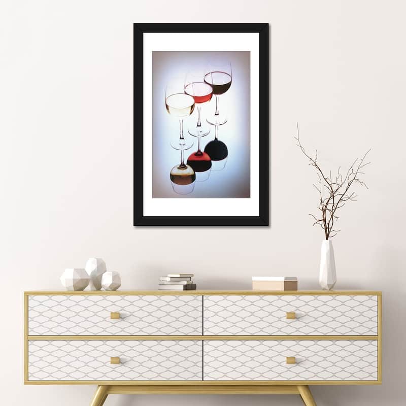 iCanvas "Three Glasses Of Wine, White, Rose And Red" by George Oze PFA