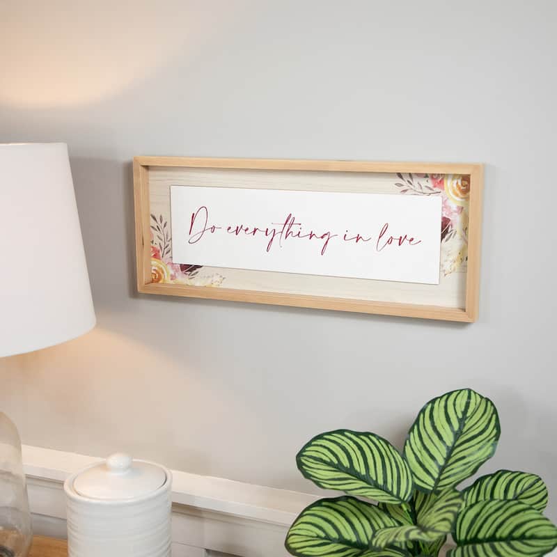 Do Everything In Love Wooden Wall Sign - 19.75"