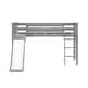 preview thumbnail 20 of 20, Max and Lily Classic Twin-Size Low Loft with Easy Slide and Curtain