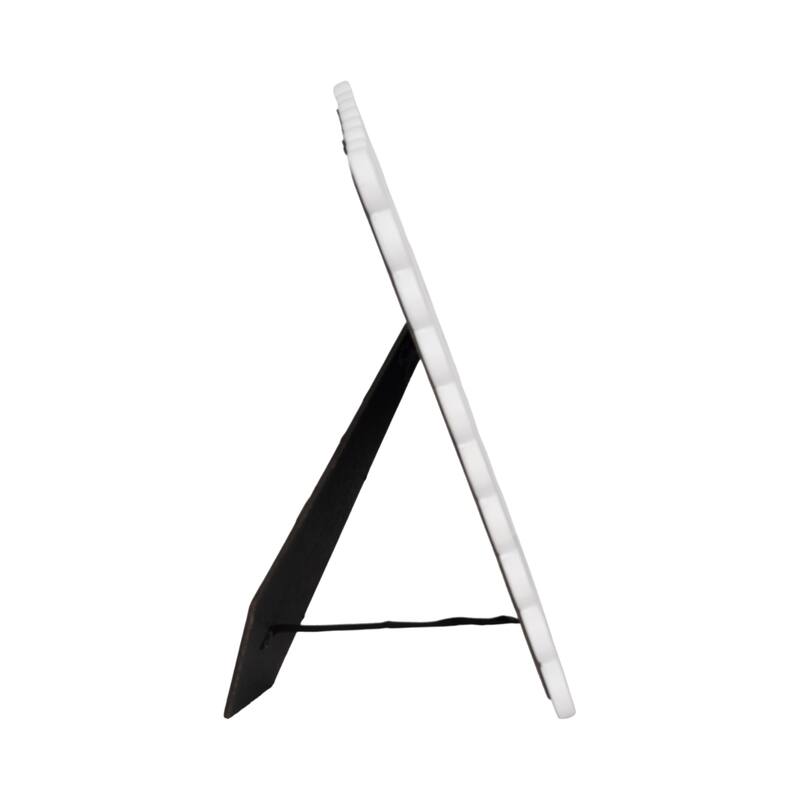 Resin Scalloped Edge Decorative Photo Frame - White