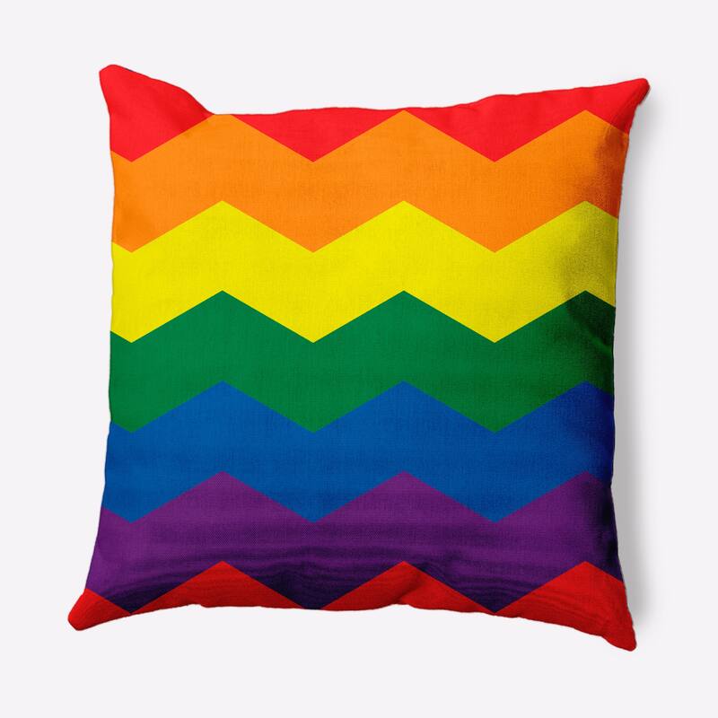Pride Chevron Outdoor Throw Pillow - 20" x 20" - Pride Chevron