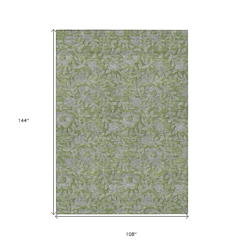 HomeRoots Floral Transitional Rectangle Outdoor Rug