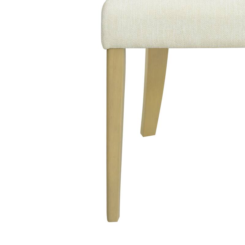 Dining Chairs Set of 2, Fabric Upholstered Dining Room Chairs Kitchen Side Chairs with Padded Seat and Open Back