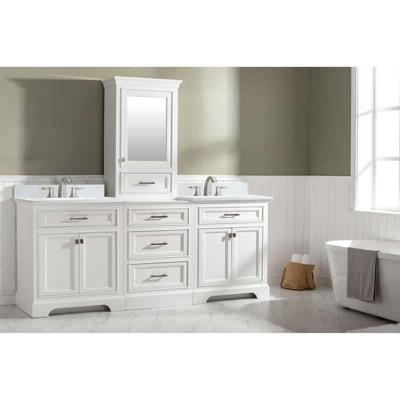Milano 84" Double Sink Bathroom Vanity Modular Set