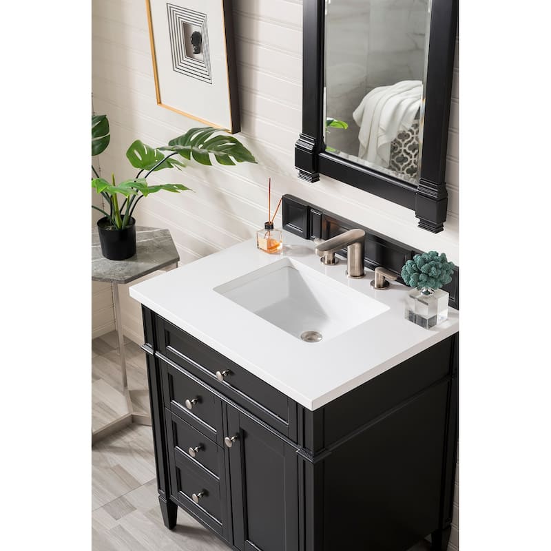 James Martin Vanities Brittany 30" Single Vanity, Black Onyx