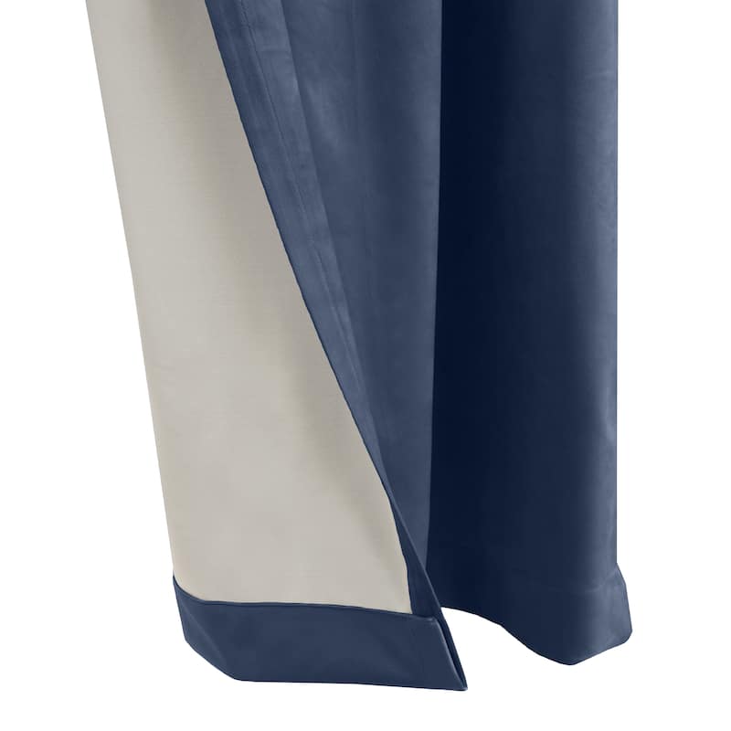 Scala Room Darkening Velvet Dual Header Curtain Panel