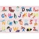 preview thumbnail 1 of 17, Eric Carle Elementary Pink Alphabet Machine Washable Kids Area Rug 35"x51" - Pink Multi