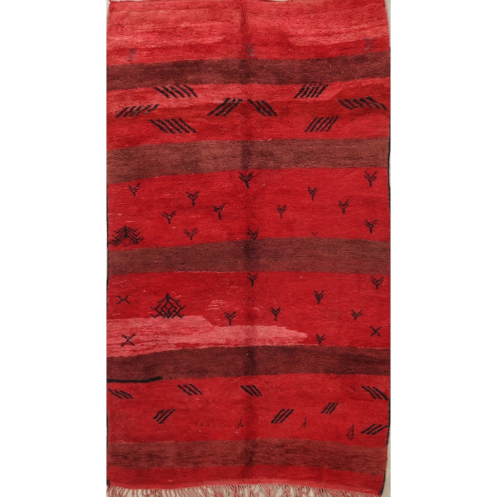 Tribal Moroccan Oriental Home Decor Area Rug Wool Hand-knotted - 6'5" x 10'5"