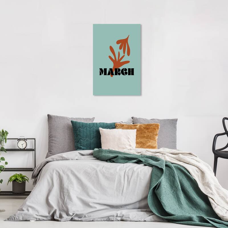 Wynwood Studio Canvas Typography and Quotes March Simple Nature Brown and Modern & Contemporary Wall Art Canvas Print - 24 x 16