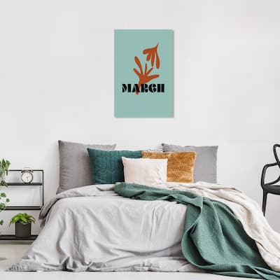 Wynwood Studio Canvas Typography and Quotes March Simple Nature Brown and Modern & Contemporary Wall Art Canvas Print