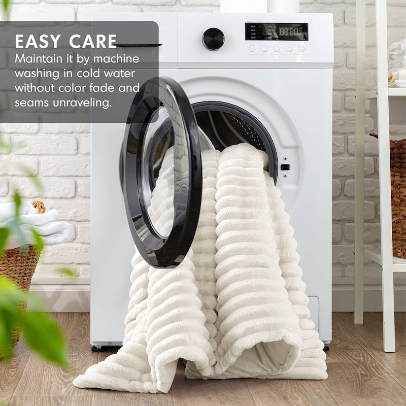 Chelsea Square Avril Fluffy Ribbed Plush Comforter Set