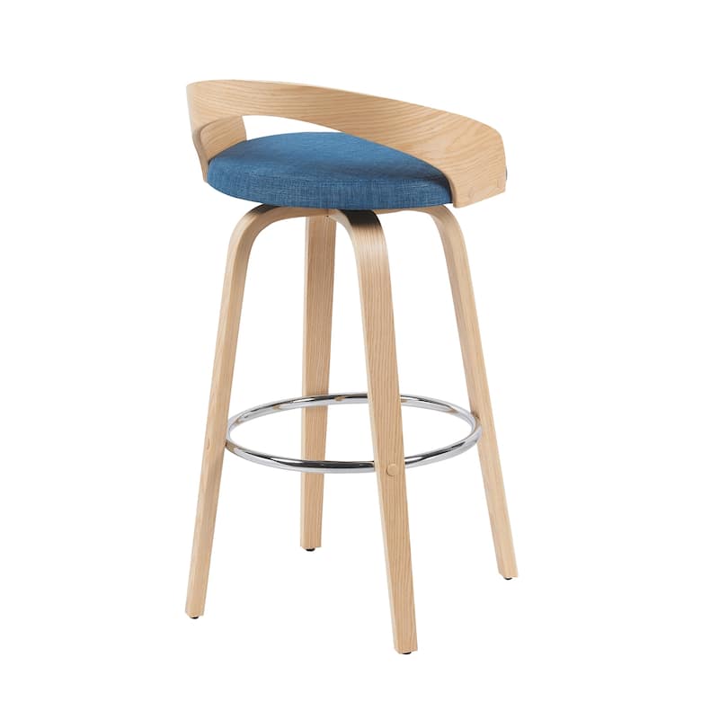 Carson Carrington Solavagen Mid-Century Modern Swivel Counter or Bar Stool