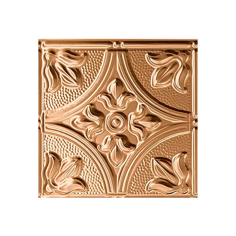 FASÄDE Traditional 2 4-foot x 8-foot PVC Wall Panel in Polished Copper - Sample